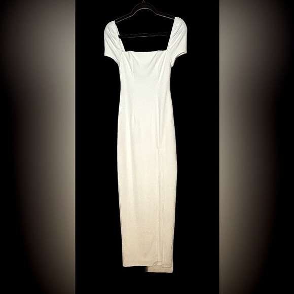 NWT Lulus Magnificent Impression White Square Neck Short Sleeve Maxi Dress, XS - Picture 4 of 13